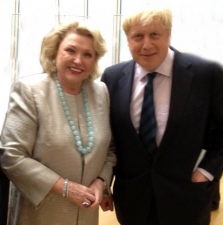 Barbara Taylor Bradford with London Mayor Boris Johnson